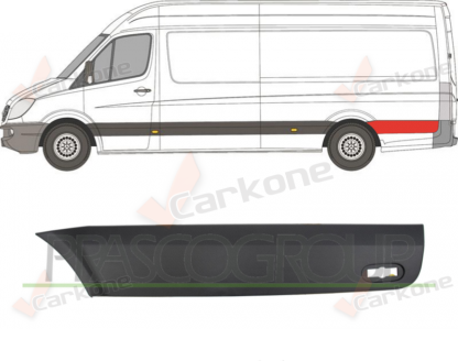 Mercedes Benz Sprinter muovinen sivulista | helmapellit - korjauspellit - takakaaret | Laatu koriosat nopeasti aidosti suomalaisesta Carkone verkkokaupasta