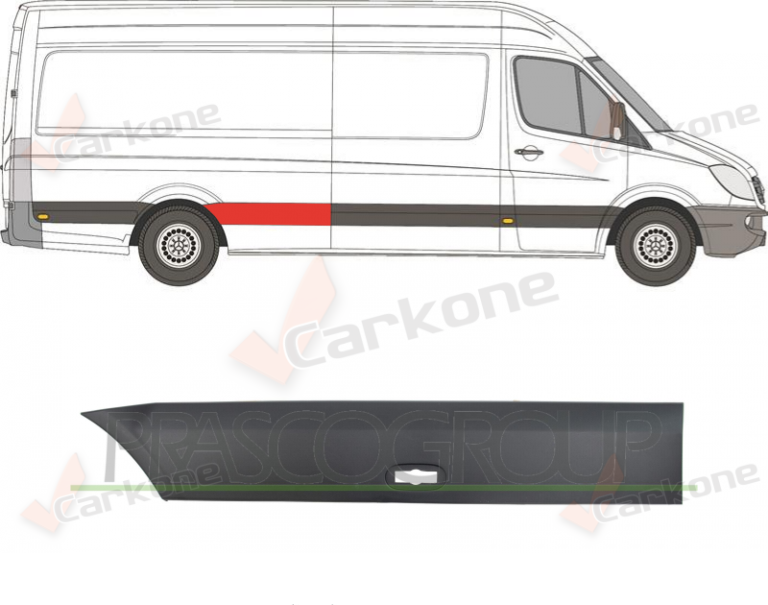 Mercedes Benz Sprinter muovinen sivulista