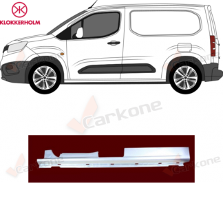 Berlingo/Partner/Combo/Proace City helmapelti av 2785mm ei liukuovea 2018-> vasen