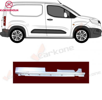 Berlingo/Partner/Combo/Proace City helmapelti av 2785mm ei liukuovea