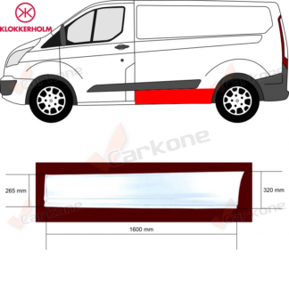 Ford Transit Custom helmapelti akseliväli 3300mm 2012-> vasen