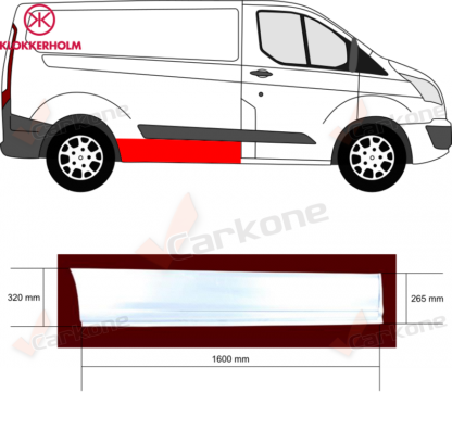Ford Transit Custom helmapelti | helmapellit - korjauspellit - takakaaret | Mittatarkat koriosat nopeasti aidosti suomalaisesta Carkone verkkokaupasta