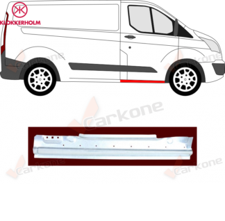 Ford Transit Custom helmapelti etuoven alle 2012-> oikea