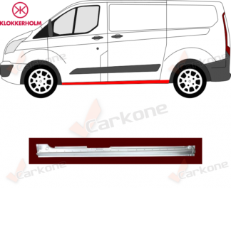 Ford Transit Custom helmapelti ajoneuvoihin liukuovilla 2012-> vasen