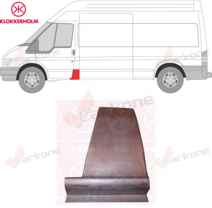 Ford Transit 00-14 vasen B-pilarin korjauspelti | helmapellit - korjauspellit - takakaaret | Mittatarkat koriosat nopeasti aidosti suomalaisesta Carkone verkkokaupasta