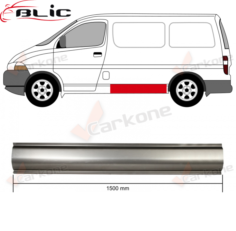 Toyota Hiace helmapelti vasen | helmapellit - korjauspellit - takakaaret | Mittatarkat helmapellit nopeasti Carkone verkkokaupasta