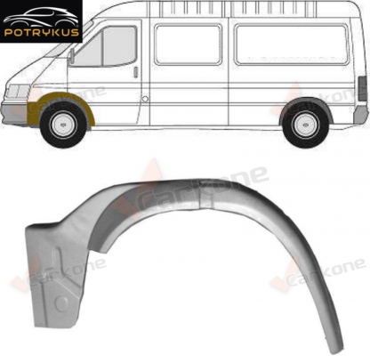 Ford Transit 92-00 oikea etupyörän takakaari sisäosa