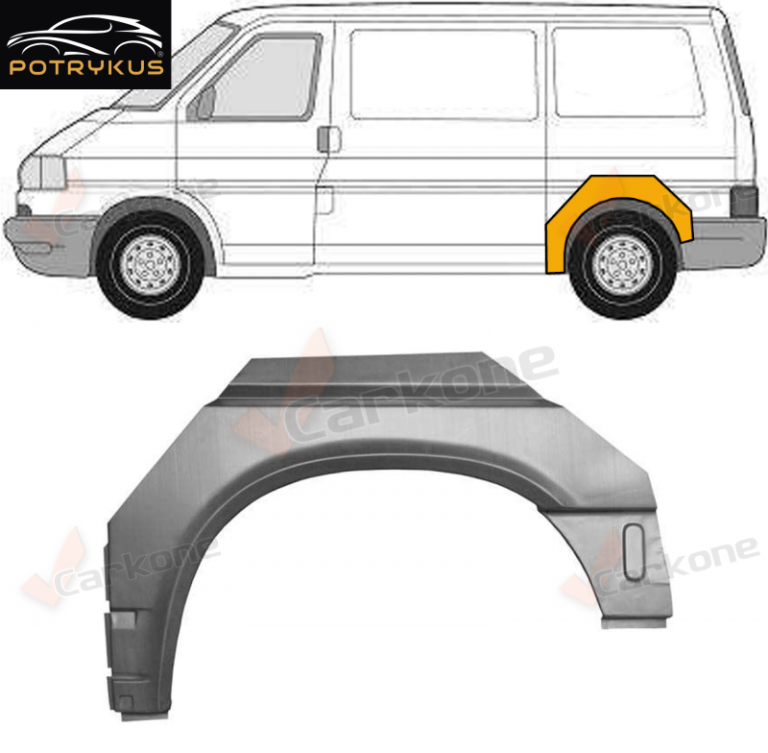 VW T4 takakaari lyhyt akseliväli | helmapellit - korjauspellit - takakaaret | Laatu koriosat edullisesti aidosti suomalaisesta Carkone verkkokaupasta
