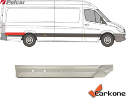 MB Sprinter 906 06+ takapyörän takaosan yläosa av 4300mm oikea