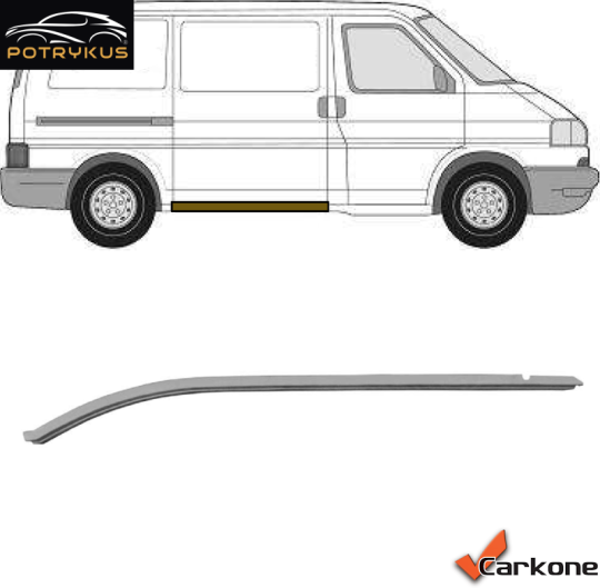 VW T4 liukuoven rullaohjain