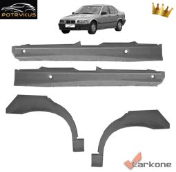 BMW E36 helmapelti+takakaari 2xoikea&2xvasen SED/TOUR 91-00 sarja BMW E36 helmapelti+takakaari 2xoikea&2xvasen SED/TOUR 91-00 sarja