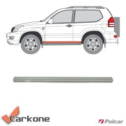 Toyota Land Cruiser FJ 120 3-ov kynnyspelti vasen/oikea 2003-2009 Toyota Land Cruiser FJ 120 3-ov kynnyspelti vasen/oikea 2003-2009