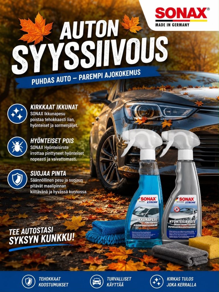 Valmistaudu syksyyn- auto siistiksi!